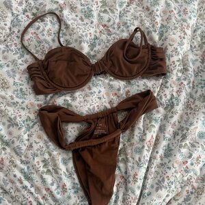 Elegant Brown Bikini Set
